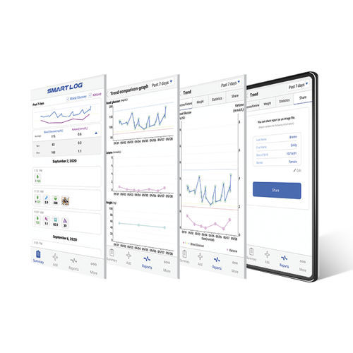 Программное обеспечение для лечения диабета - SmartLog® - i-Sens - для регистрации / с системой отслеживания / медицинское