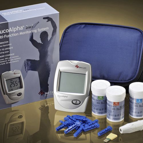 Глюкометр GDH-FAD - GlucoAlpha 3 in 1  - IN4 Technology - для больниц / для лабораторий / холестерин