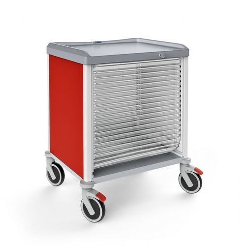 Шкаф из ABS - 326505LT  - Malvestio - Furniture for healthcare facilities - оранжевый / прозрачный / одномодульный