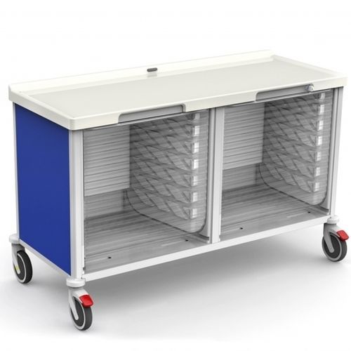 Шкаф из ABS - 326520LC  - Malvestio - Furniture for healthcare facilities - из Corian® / синий / прозрачный
