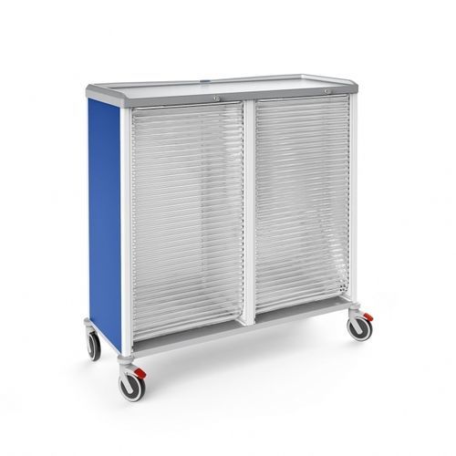 Шкаф из ABS - 326585LT - Malvestio - Furniture for healthcare facilities - синий / прозрачный / 2 модуля