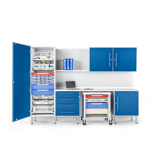 Шкаф для хранения - IM - Malvestio - Furniture for healthcare facilities - с дверью / с полкой / с выдвижным ящиком