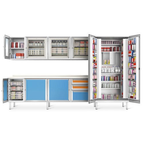 Шкаф для хранения - IL - Malvestio - Furniture for healthcare facilities - с дверью / с полкой / с выдвижным ящиком
