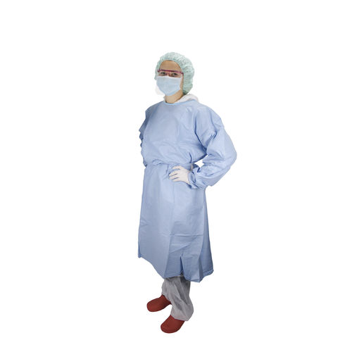 Хирургический халат унисекс - 09437 - Key Surgical - дышащий / нетканый / синий