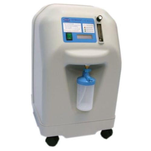 Медицинский концентратор кислорода - OxyBreath 10 - Kare Medical and Analytical Devices - на роликах / с постоянным потоком / 1 резервуар