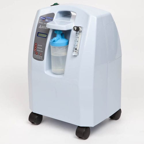 Медицинский концентратор кислорода - OxyBreath Mini 5 - Kare Medical and Analytical Devices - на роликах / переносной / 1 резервуар