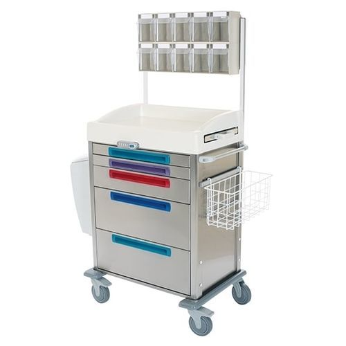 Тележка для анестезии - K040 / AK - Kenmak Hospital Furnitures  - для дефибриллятора / мусорный контейнер / из нержавеющей стали