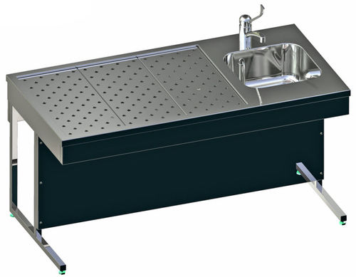 Лабораторная рабочая станция для макроскопии - UCS-1500-BL  - KUGEL medical GmbH & Co. KG - напольный / с раковиной / с нисходящей вентиляцией