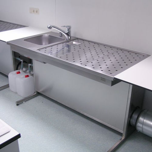 Лабораторная рабочая станция для гистопатологии - UCS-1500 - KUGEL medical GmbH & Co. KG - для подготовки проб / с раковиной / с нисходящей вентиляцией