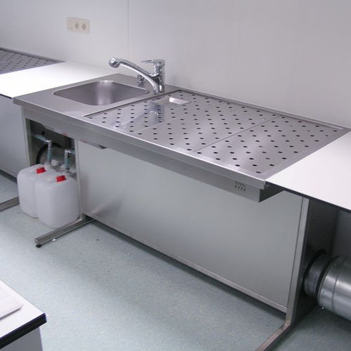Лабораторная рабочая станция для макроскопии - UCS-1750 - KUGEL medical GmbH & Co. KG - для подготовки проб / настенный / с раковиной