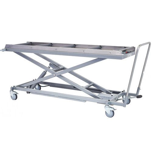 Тележка крышка гроба - HTW 50/250-R1-M-1650 - KUGEL medical GmbH & Co. KG - транспортная / для разгрузочно-погрузочных работ / из нержавеющей стали