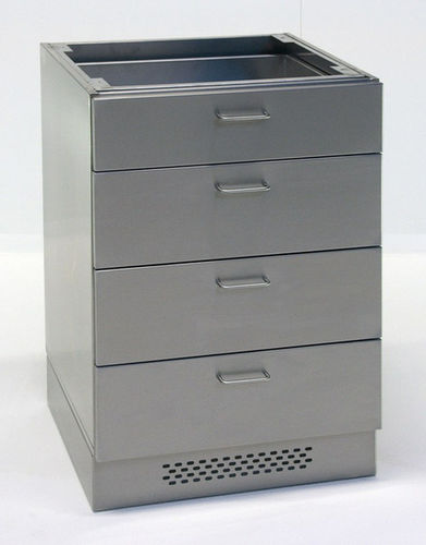 Шкаф для оснований - UBS-SB-4-400 - KUGEL medical GmbH & Co. KG - для лабораторий / с выдвижным ящиком / из нержавеющей стали