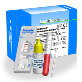 Набор для теста на малярию - QuickProfile™  - LumiQuick Diagnostics Inc. - на антигены / крови / иммунохроматографический