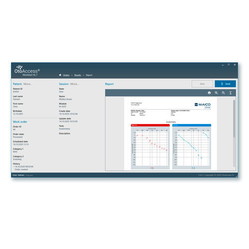Программное обеспечение для аудиометрии - Worklist HL7 - MAICO Diagnostics - для управления данными / для диагностики / для оценки