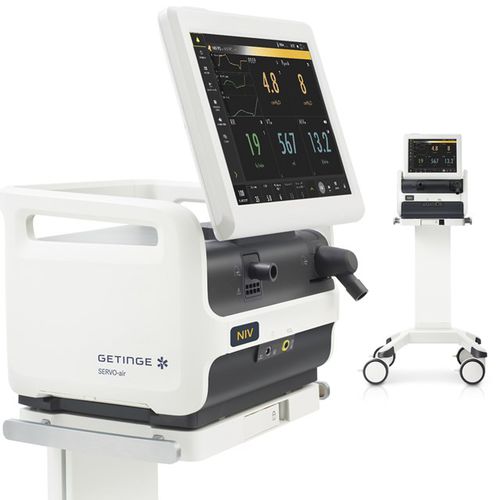 Аппарат ИВЛ для интенсивной терапии - Servo-air® NIV - Getinge - неинвазивный / на роликах / с сенсорным экраном