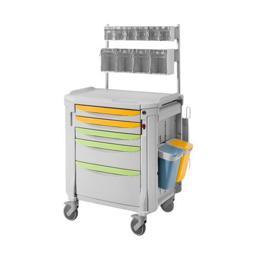 Тележка для медикамента - Medtrolley  - Medical Iberica - 5 выдвижных ящиков / с боковым ящиком / мобильная