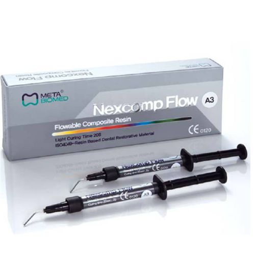 Стоматологический материал из жидкого композита - Nexcomp Flow - META-BIOMED - из полимера / для восстановления зубов / временный
