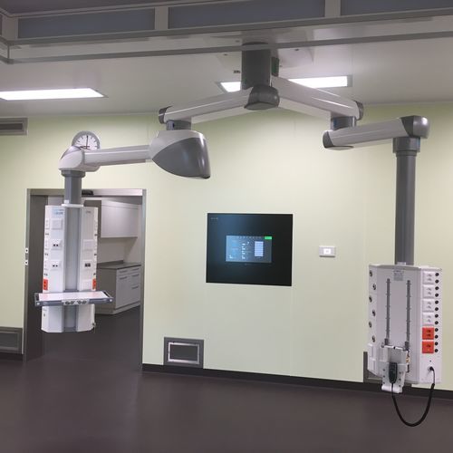 Потолочный двойные медицинские консоли - moduversa - modul technik - для интенсивной терапии / шарнирный