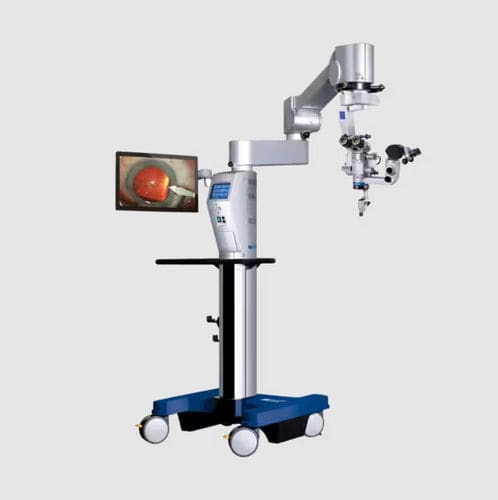 Операционный микроскоп для офтальмолога - Hi-R NEO 900 - Haag-Streit Surgical - для челюстно-лицевой хирургии / на роликах