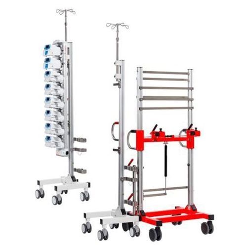 Стойка для сыворотки на роликах - 32000800MZ - MTH Medical GmbH - 4 крюка / телескопическая / с перфузионным насосом