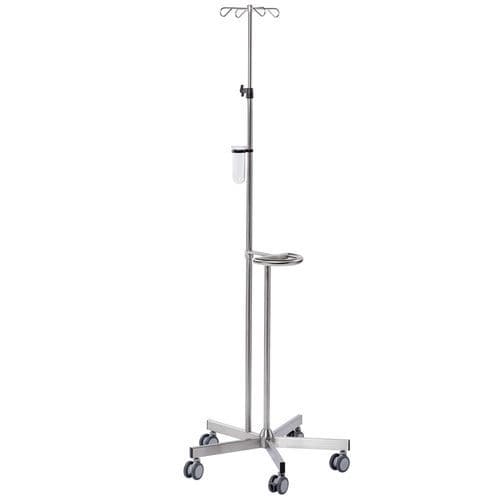 Стойка для сыворотки на роликах - I525000 - MTH Medical GmbH - 4 крюка / для шприцевых насосов / телескопическая