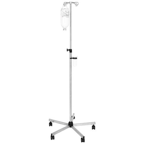Стойка для сыворотки на роликах - I130000 - MTH Medical GmbH - 4 крюка / телескопическая / из нержавеющей стали