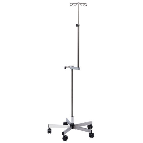 Стойка для сыворотки на роликах - IV100909 - MTH Medical GmbH - 4 крюка / для шприцевых насосов / телескопическая