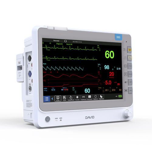 Переносной многопараметрический монитор пациента - D8 - Ningbo David Medical Device - компактный / для ЭКГ / RESP