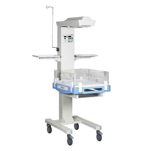 Стол неонатальной реанимации с лампой для фототерапии - HKN-9010 - Ningbo David Medical Device - на роликах / с сигнализацией / с Апгар-таймером