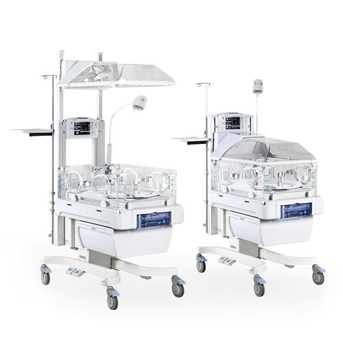 Неонатальный инкубатор на роликах - YP-3000 - Ningbo David Medical Device - с регулируемой высотой / с монитором / с лампой для фототерапии