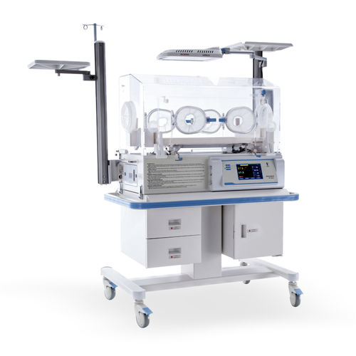 Неонатальный инкубатор на роликах - YP-600D - Ningbo David Medical Device - с сенсорным экраном / с лампой для фототерапии / с весами