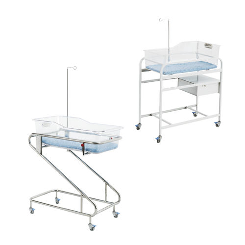 Медицинская люлька на роликах - YC-B - Ningbo David Medical Device - со штативом для внутривенных вливаний / с ящиком для хранения / из нержавеющей стали