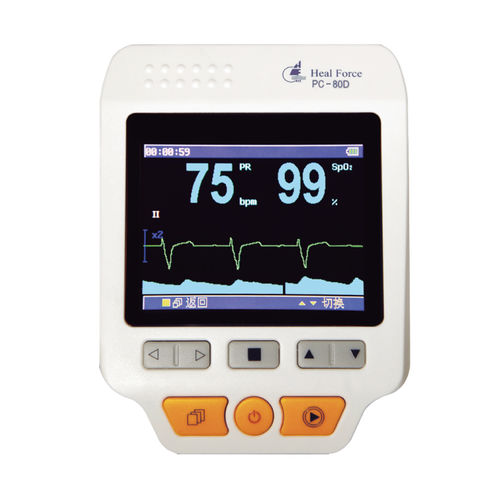 Монитор пациента для ЭКГ - PC-80D - Heal Force - частоты сердечных сокращений / SpO2 / для интенсивной терапии
