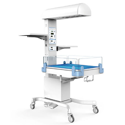 Стол неонатальной реанимации с лампой для фототерапии - FXQ4A - Heal Force - на роликах / с регулируемой высотой / с сигнализацией