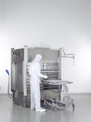Тележка для трансфера пациента - Ortner Reinraumtechnik  - для загрузки / для разгрузки / с подносом