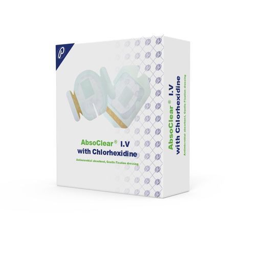 Фиксатор внутривенного катетера - AbsoClear® - Pharmaplast - рука / клейкий