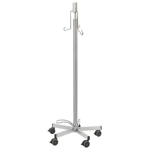 Стойка для сыворотки на роликах - I-U02234 - provita medical - 3 крюка / из нержавеющей стали / для урологического отделения