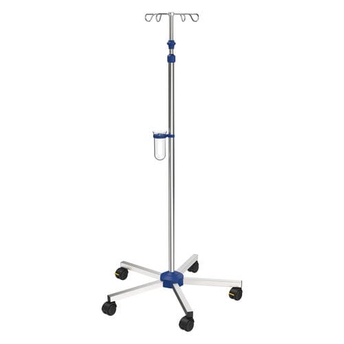 Стойка для сыворотки на роликах - I-N11122 - provita medical - 4 крюка / для кровати / с регулируемой высотой