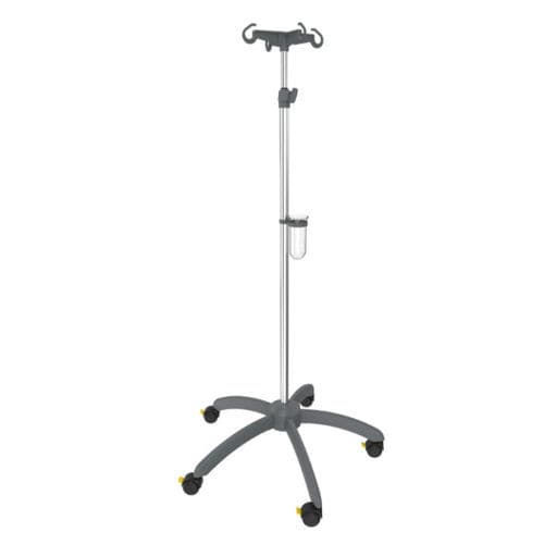 Стойка для сыворотки на роликах - I-M91121 - provita medical - 4 крюка / из алюминия / амагнитная