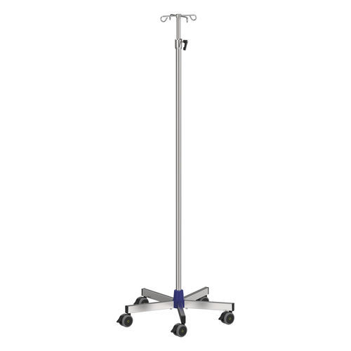 Стойка для сыворотки на роликах - I-U02224 - provita medical - 4 крюка / из нержавеющей стали / с регулируемой высотой
