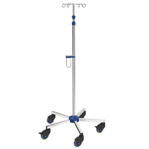 Стойка для сыворотки на роликах - I-N42112 - provita medical - 4 крюка / для кровати / с регулируемой высотой