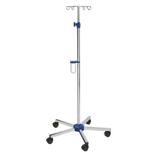 Стойка для сыворотки на роликах - I-N41122 - provita medical - 4 крюка / для кровати / с регулируемой высотой