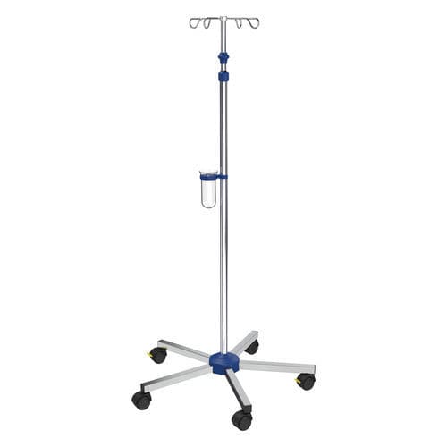 Стойка для сыворотки на роликах - I-N41212 - provita medical - 4 крюка / для кровати / с регулируемой высотой