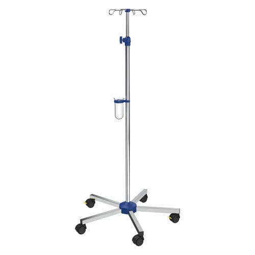 Стойка для сыворотки на роликах - I-N41223 - provita medical - 4 крюка / для кровати / с регулируемой высотой