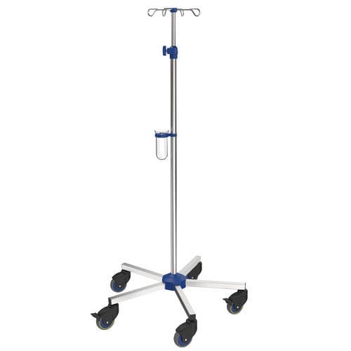 Стойка для сыворотки на роликах - I-N42123 - provita medical - 4 крюка / для кровати / с регулируемой высотой
