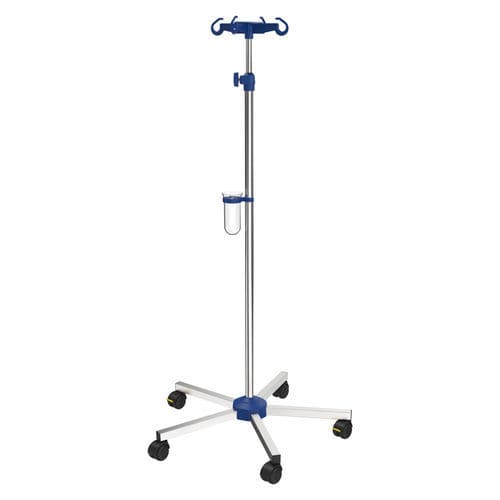 Стойка для сыворотки на роликах - I-N41121 - provita medical - 4 крюка / для кровати / с регулируемой высотой