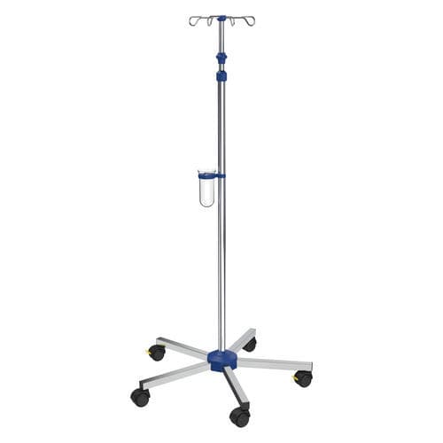 Стойка для сыворотки на роликах - I-N41213 - provita medical - 4 крюка / для кровати / с регулируемой высотой