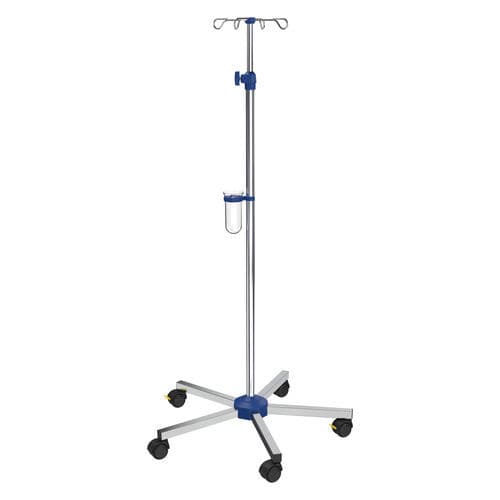 Стойка для сыворотки на роликах - I-N41123 - provita medical - 4 крюка / для кровати / с регулируемой высотой