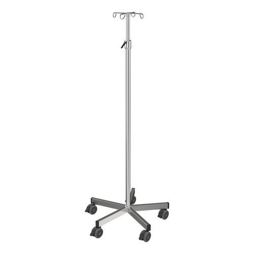 Стойка для сыворотки на роликах - I-O23234 - provita medical - 4 крюка / из нержавеющей стали / для кровати