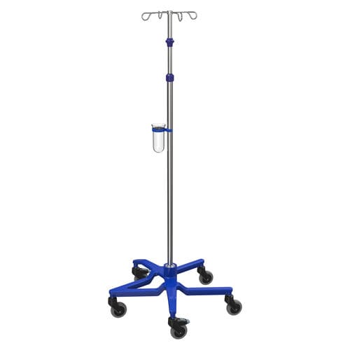 Стойка для сыворотки на роликах - I-S12112 - provita medical - 4 крюка / из нержавеющей стали / из алюминия